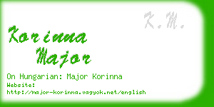 korinna major business card